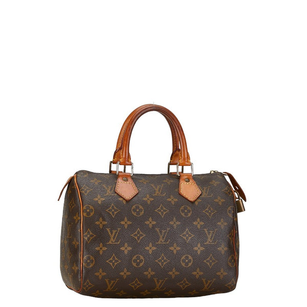 ルイ ヴィトン モノグラム スピーディ25 ハンドバッグ ミニボストンバッグ M41528 ブラウン PVC レザー レディース LOUIS VUITTON 【中古】