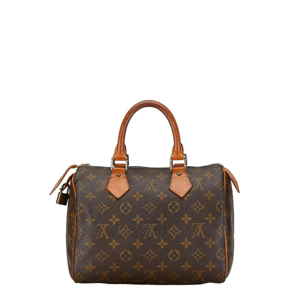 ルイ ヴィトン モノグラム スピーディ25 ハンドバッグ ミニボストンバッグ M41528 ブラウン PVC レザー レディース LOUIS VUITTON 【中古】