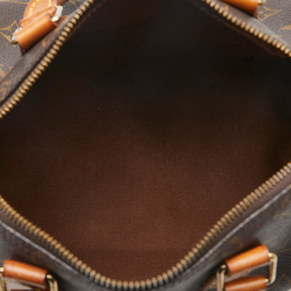 ルイ ヴィトン モノグラム スピーディ25 ハンドバッグ ミニボストンバッグ M41528 ブラウン PVC レザー レディース LOUIS VUITTON 【中古】