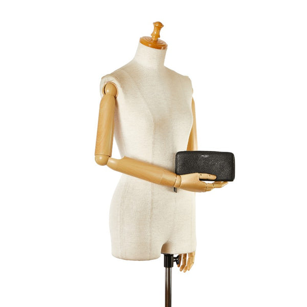 サンローラン フルジップウォレット 長財布 ブラック レザー レディース SAINT LAURENT 【中古】