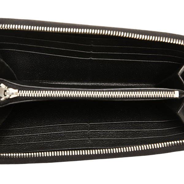 サンローラン フルジップウォレット 長財布 ブラック レザー レディース SAINT LAURENT 【中古】