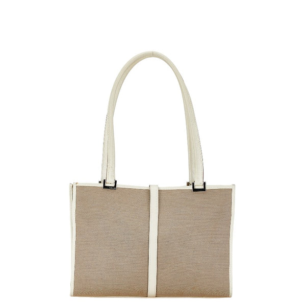 グッチ ジャッキー トートバッグ ショルダーバッグ 002 1073 1705 ベージュ アイボリー ホワイト キャンバス レザー レディース GUCCI 【中古】