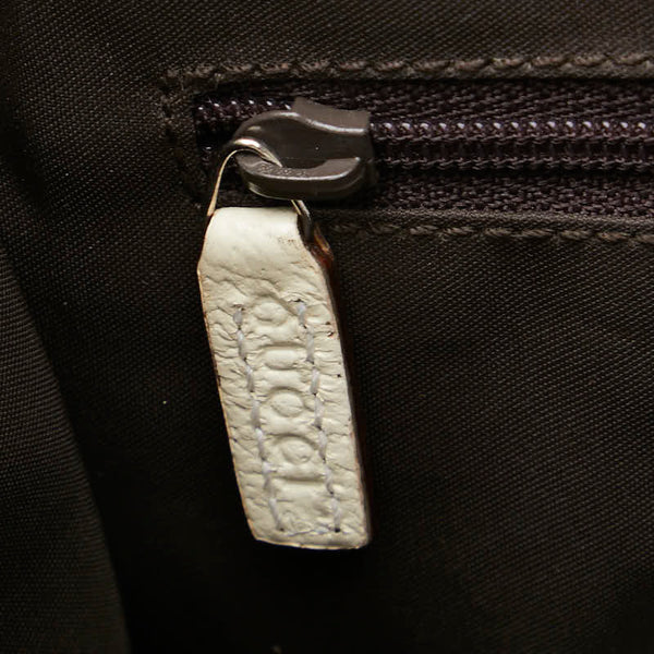 グッチ ジャッキー トートバッグ ショルダーバッグ 002 1073 1705 ベージュ アイボリー ホワイト キャンバス レザー レディース GUCCI 【中古】