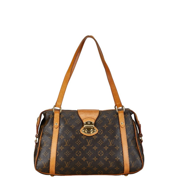 ルイ ヴィトン モノグラム ストレーザPM ハンドバッグ ショルダーバッグ M51186 ブラウン PVC レザー レディース LOUIS VUITTON 【中古】