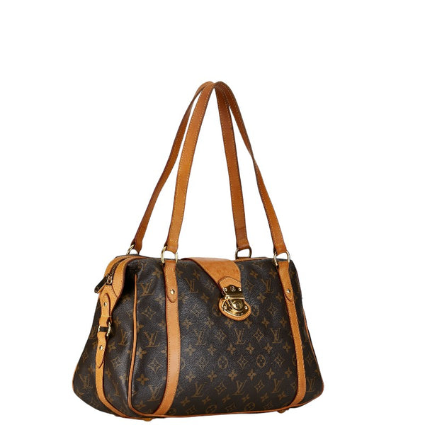 ルイ ヴィトン モノグラム ストレーザPM ハンドバッグ ショルダーバッグ M51186 ブラウン PVC レザー レディース LOUIS VUITTON 【中古】