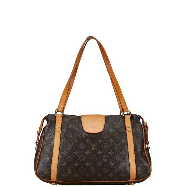 ルイ ヴィトン モノグラム ストレーザPM ハンドバッグ ショルダーバッグ M51186 ブラウン PVC レザー レディース LOUIS VUITTON 【中古】