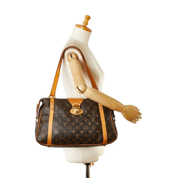 ルイ ヴィトン モノグラム ストレーザPM ハンドバッグ ショルダーバッグ M51186 ブラウン PVC レザー レディース LOUIS VUITTON 【中古】