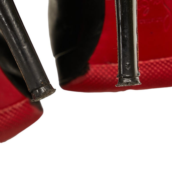 クリスチャンルブタン スリングバックハイヒール パンプス サイズ36 ブラック エナメル レディース Christian Louboutin 【中古】