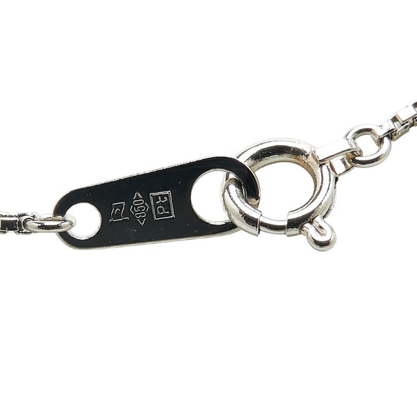 Pt850 プラチナ Pt900 プラチナ エメラルド0.28ct ダイヤ0.09ct ネックレス レディース 【中古】