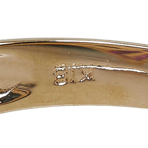 K18YG イエローゴールド ルビー0.32ct ダイヤ0.04ct リング 指輪 レディース 12号 【中古】