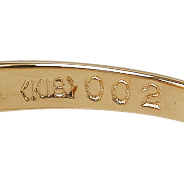 K18YG イエローゴールド ルビー ダイヤ0.02ct リング 指輪 レディース 13.5号 【中古】
