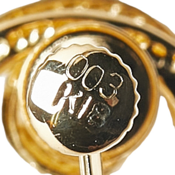 K18YG イエローゴールド ルビー ダイヤ0.06ct イヤリング レディース 【中古】