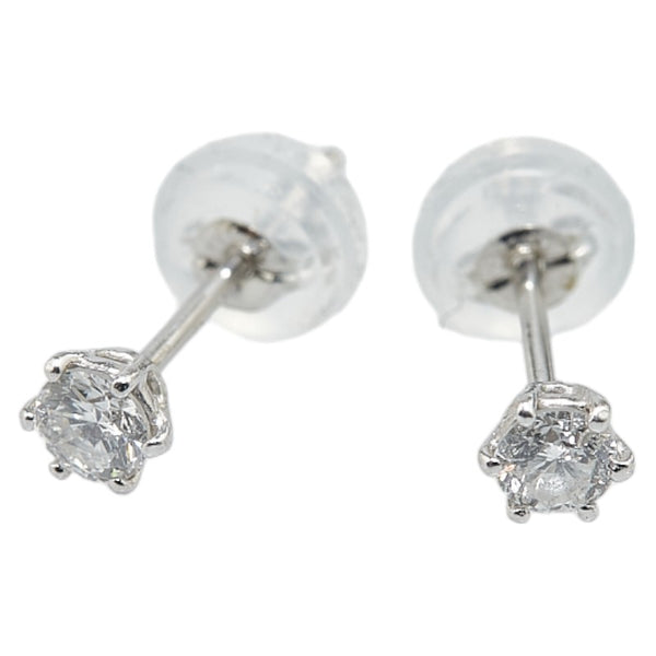 Pt900 プラチナ ダイヤ0.2ct スタッドピアス レディース 【中古】