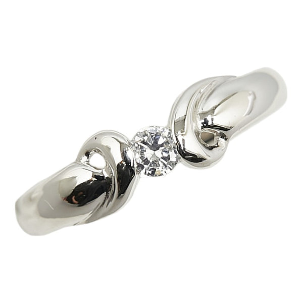 Pt900 プラチナ ダイヤ0.1ct ダイヤ リング 指輪 レディース 10.5号 【中古】