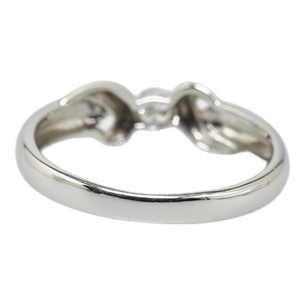 Pt900 プラチナ ダイヤ0.1ct ダイヤ リング 指輪 レディース 10.5号 【中古】