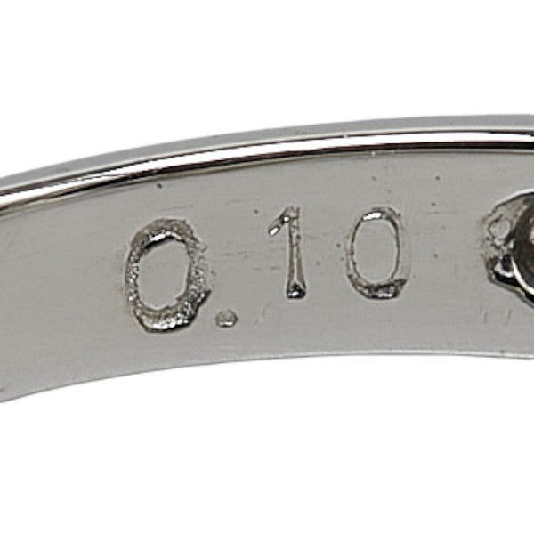 Pt900 プラチナ ダイヤ0.1ct ダイヤ リング 指輪 レディース 10.5号 【中古】