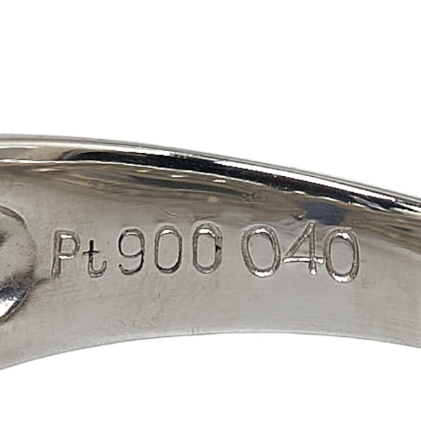 Pt900 プラチナ サファイア0.4ct ダイヤ0.25ct リング 指輪 レディース 10号 【中古】