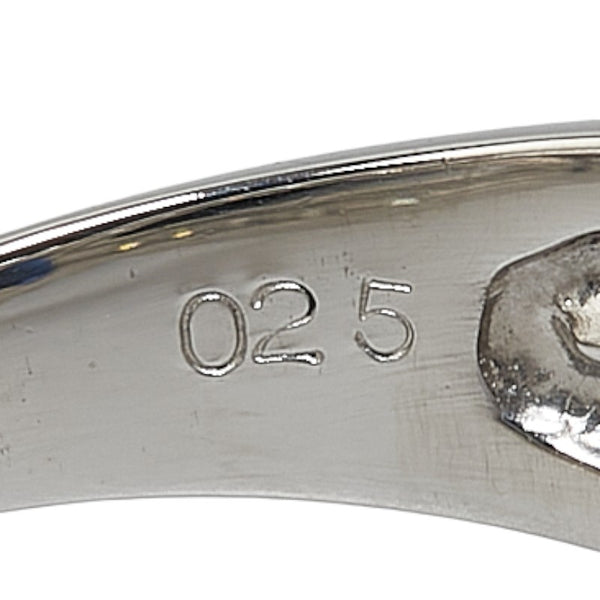 Pt900 プラチナ サファイア0.4ct ダイヤ0.25ct リング 指輪 レディース 10号 【中古】