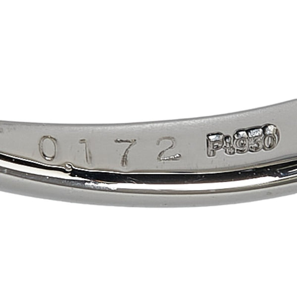 Pt950 プラチナ ダイヤ0.172ct サファイア リング 指輪 レディース 4.5号 【中古】