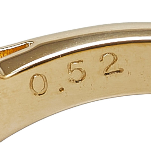 K18YG イエローゴールド ピンクトルマリン0.52ct ダイヤ0.138ct リング 指輪 レディース 15.5号 【中古】