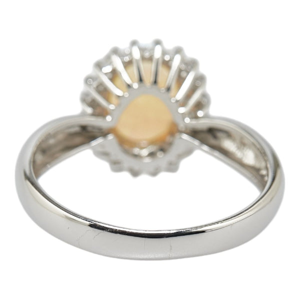 Pt900 プラチナ オパール0.72ct ダイヤ0.23ct リング 指輪 レディース 14.5号 【中古】