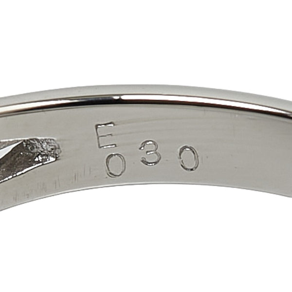 Pt900 プラチナ エメラルド0.3ct ダイヤ0.16ct リング 指輪 レディース 10号 【中古】