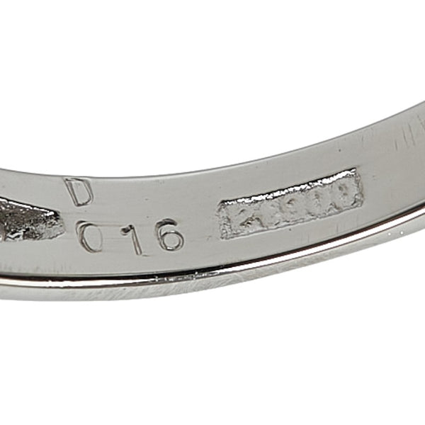 Pt900 プラチナ エメラルド0.3ct ダイヤ0.16ct リング 指輪 レディース 10号 【中古】