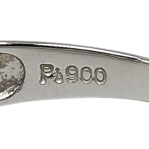 Pt900 プラチナ エメラルド ダイヤ リング 指輪 レディース 13号 【中古】