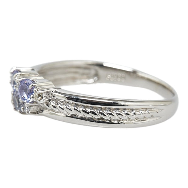 Pt900 プラチナ タンザナイト ダイヤ0.05ct リング 指輪 レディース 13.5号 【中古】
