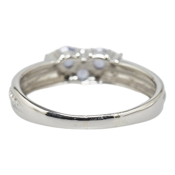 Pt900 プラチナ タンザナイト ダイヤ0.05ct リング 指輪 レディース 13.5号 【中古】
