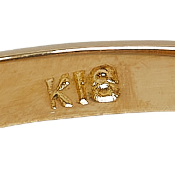 K18YG イエローゴールド パール7mm ルビー リング 指輪 レディース 11号 【中古】