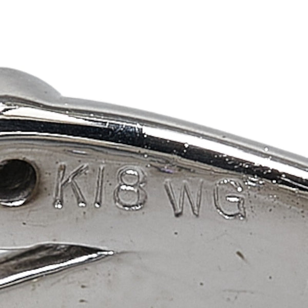 K18WG ホワイトゴールド ダイヤ0.12ct リング 指輪 レディース 1号 【中古】