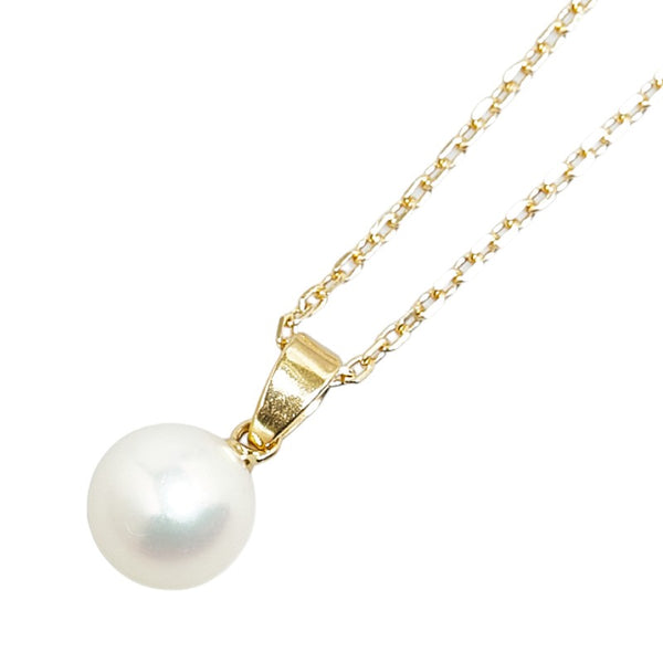 ミキモト K18YG イエローゴールド アコヤパール7.2mm ネックレス レディース MIKIMOTO 【中古】