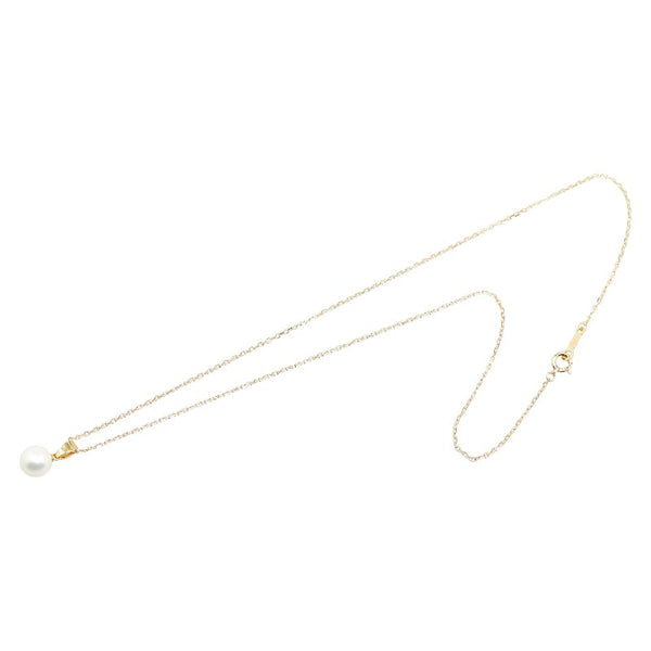 ミキモト K18YG イエローゴールド アコヤパール7.2mm ネックレス レディース MIKIMOTO 【中古】