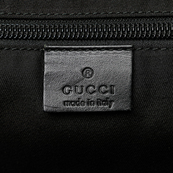 グッチ GGキャンバス 斜め掛け ショルダーバッグ メッセンジャーバッグ 145859 ブラック キャンバス レザー レディース GUCCI 【中古】