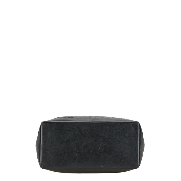 セリーヌ マカダム ハンドバッグ ブラック PVC レザー レディース CELINE 【中古】