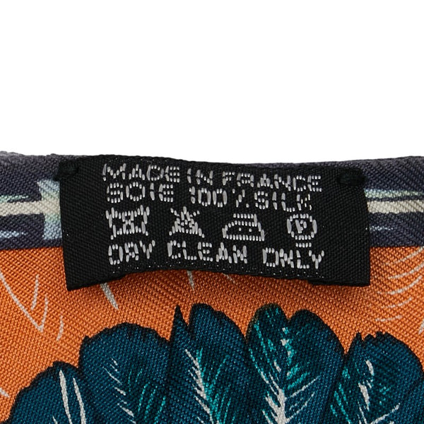 エルメス ツイリー Brazil ブラジル 羽 スカーフ ブラック マルチカラー シルク レディース HERMES 【中古】