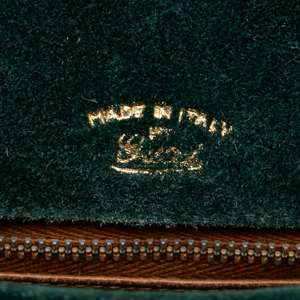 グッチ オールドグッチ バンブー ハンドバッグ グリーン スウェード レディース GUCCI 【中古】