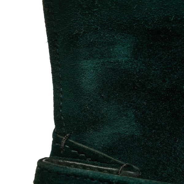 グッチ オールドグッチ バンブー ハンドバッグ グリーン スウェード レディース GUCCI 【中古】