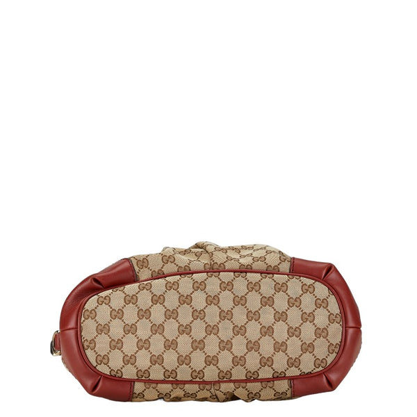 グッチ ディアマンテ スーキー ハンドバッグ ショルダーバッグ 2WAY 247902 ベージュ レッド キャンバス レザー レディース GUCCI 【中古】