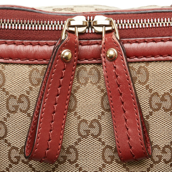 グッチ ディアマンテ スーキー ハンドバッグ ショルダーバッグ 2WAY 247902 ベージュ レッド キャンバス レザー レディース GUCCI 【中古】