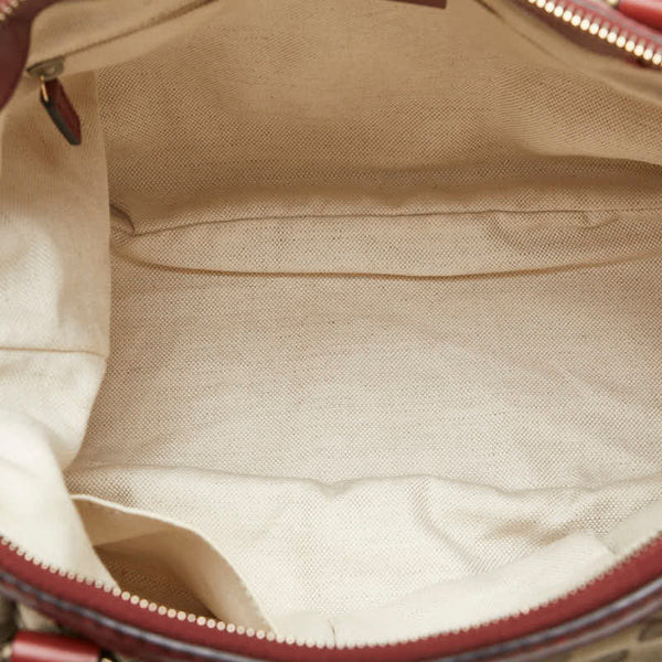 グッチ ディアマンテ スーキー ハンドバッグ ショルダーバッグ 2WAY 247902 ベージュ レッド キャンバス レザー レディース GUCCI 【中古】