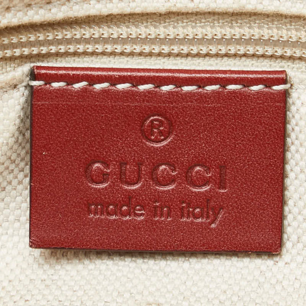 グッチ ディアマンテ スーキー ハンドバッグ ショルダーバッグ 2WAY 247902 ベージュ レッド キャンバス レザー レディース GUCCI 【中古】