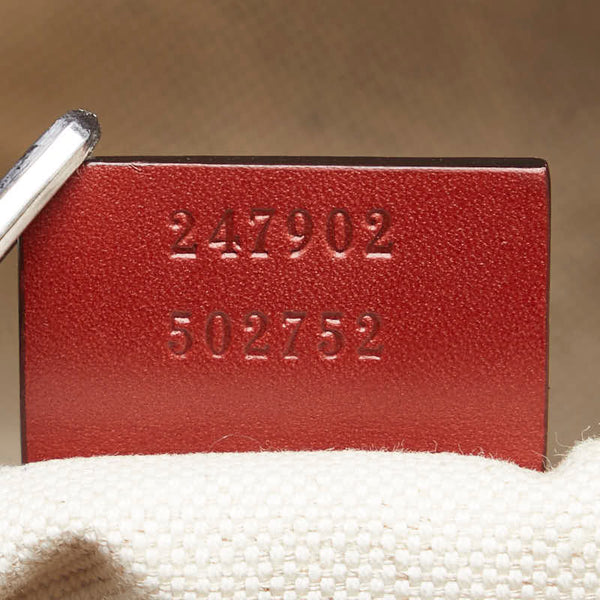 グッチ ディアマンテ スーキー ハンドバッグ ショルダーバッグ 2WAY 247902 ベージュ レッド キャンバス レザー レディース GUCCI 【中古】