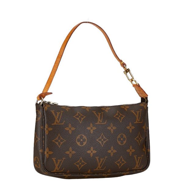 ルイ ヴィトン モノグラム ポシェット アクセソワール ハンドバッグ M51980 ブラウン PVC レザー レディース LOUIS VUITTON 【中古】