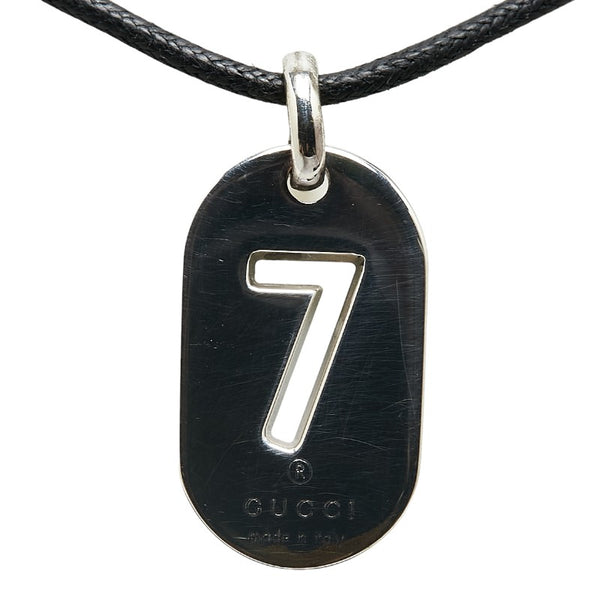 グッチ ペンダントネックレス シルバー ブラック SV925 シルバー メンズ GUCCI 【中古】
