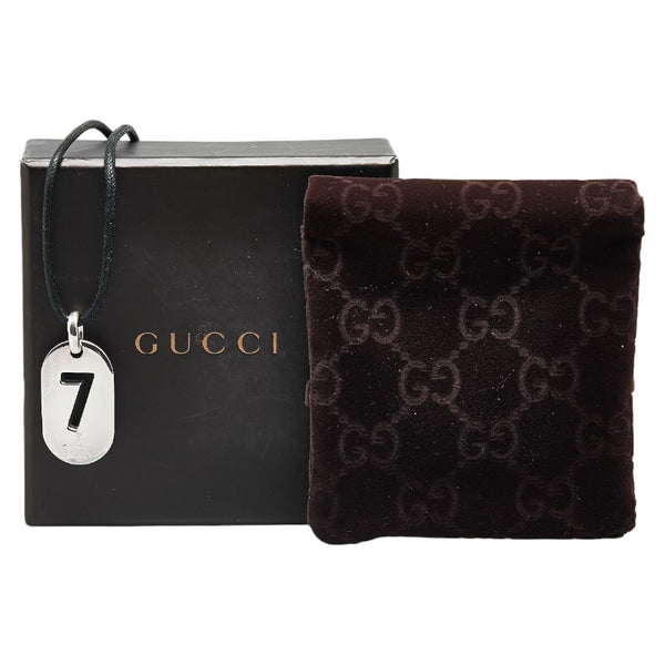 グッチ ペンダントネックレス シルバー ブラック SV925 シルバー メンズ GUCCI 【中古】