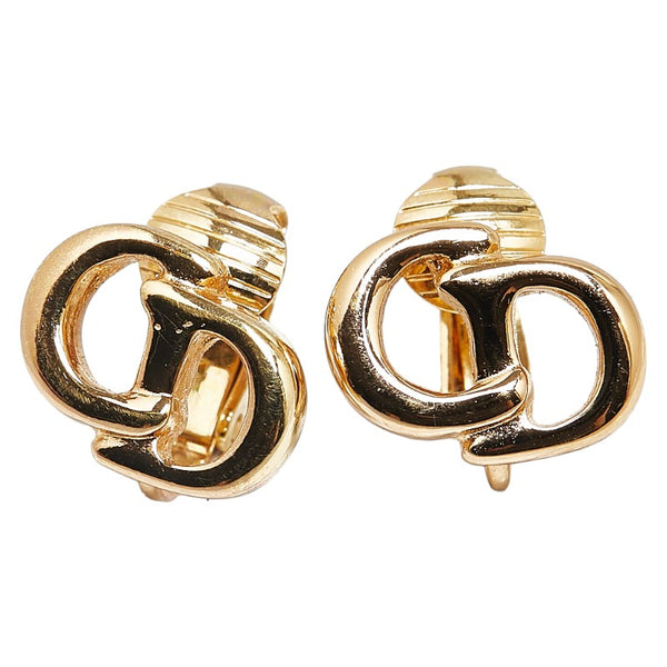 ディオール CDロゴ イヤリング ゴールド メッキ レディース Dior 【中古】