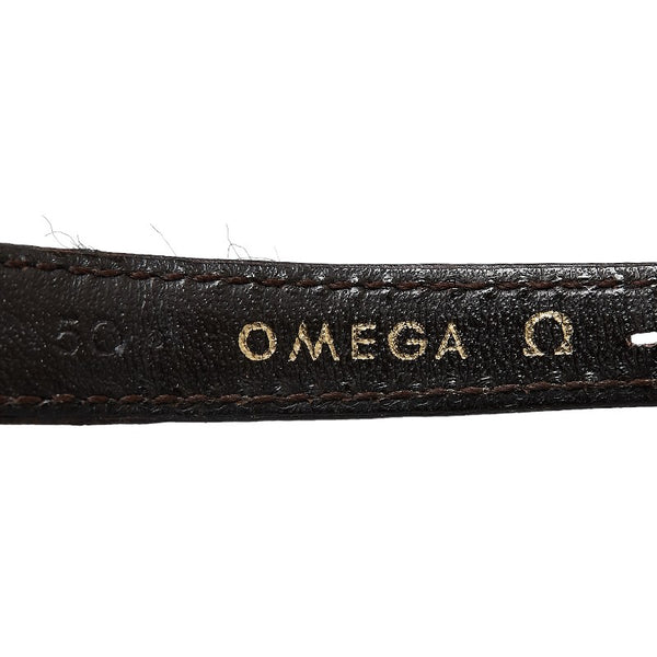 オメガ DE VILLE デビル 腕時計 クオーツ ブラウン文字盤 ステンレススチール レザー レディース OMEGA 【中古】