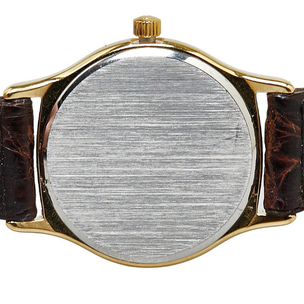 オメガ DE VILLE デビル 腕時計 クオーツ ブラウン文字盤 ステンレススチール レザー レディース OMEGA 【中古】